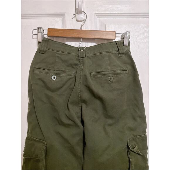 Aritzia TNA Chambers Relaxed Utility Cargo Pants in Olive Green Size 00 - Picture 4 of 9